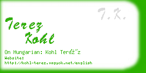 terez kohl business card